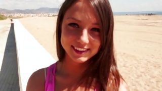 Pretty young chick has painful sex with depraved dude